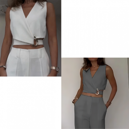 BELKOMPL-SIV-L/XL, Elegantni bijeli top s jedinstvenim dizajnom - Image 2
