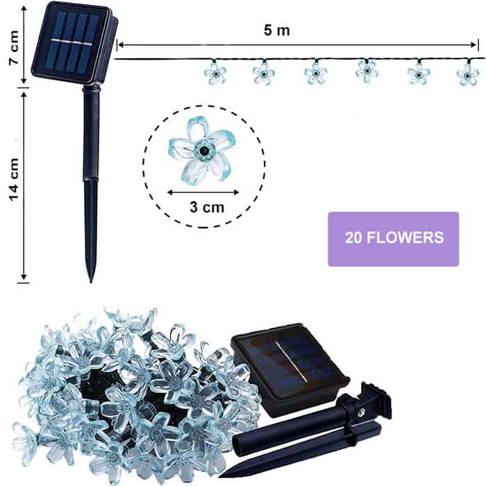 FlowerLights, solarne led lampice u obliku cvjetova - Image 2