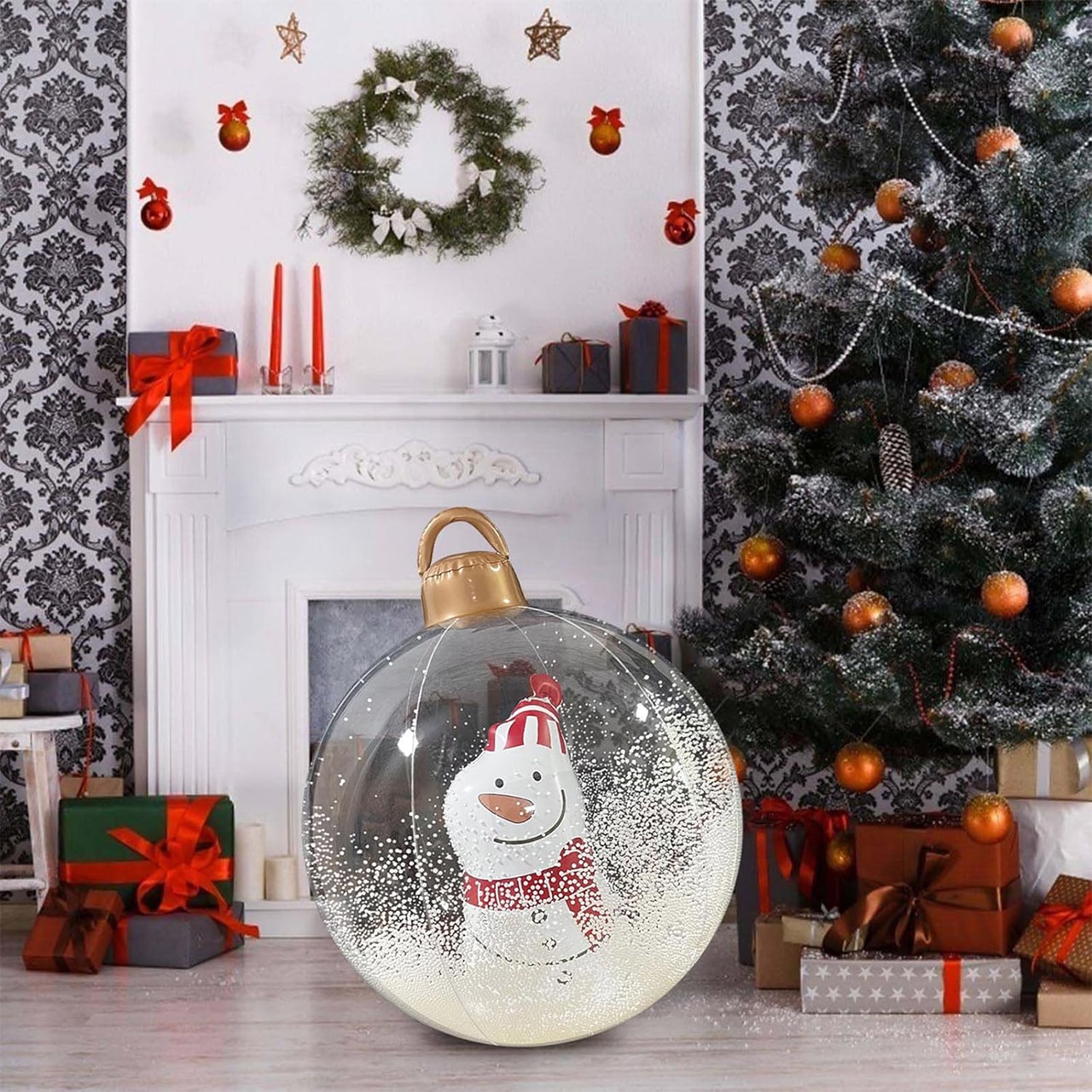 GlowySnowy, božićna kugla s motivom snjegovića i svjetlom - Image 4