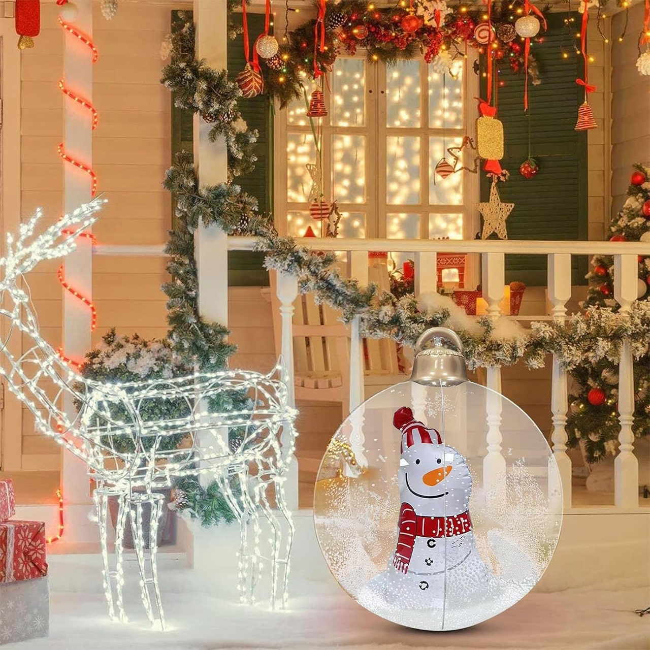 GlowySnowy, božićna kugla s motivom snjegovića i svjetlom - Image 8