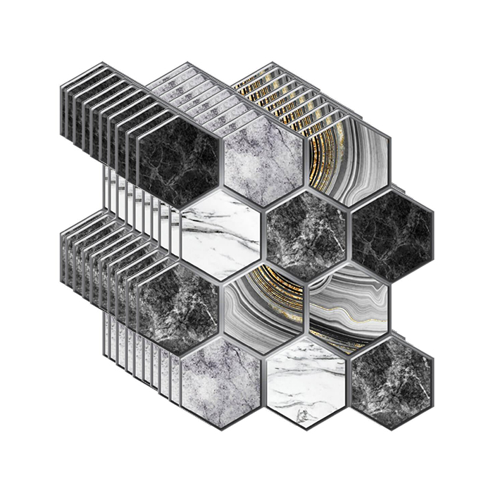 HexagonWall, trodimenzionalne zidne naljepnice s imitacijom mramora - Image 1
