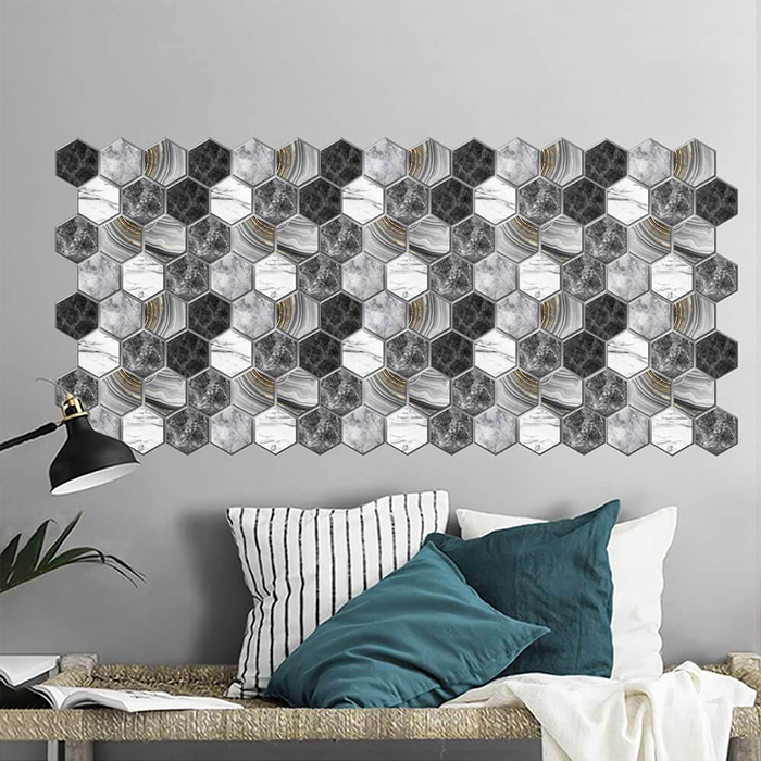 HexagonWall, trodimenzionalne zidne naljepnice s imitacijom mramora - Image 3