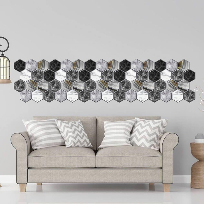 HexagonWall, trodimenzionalne zidne naljepnice s imitacijom mramora - Image 5