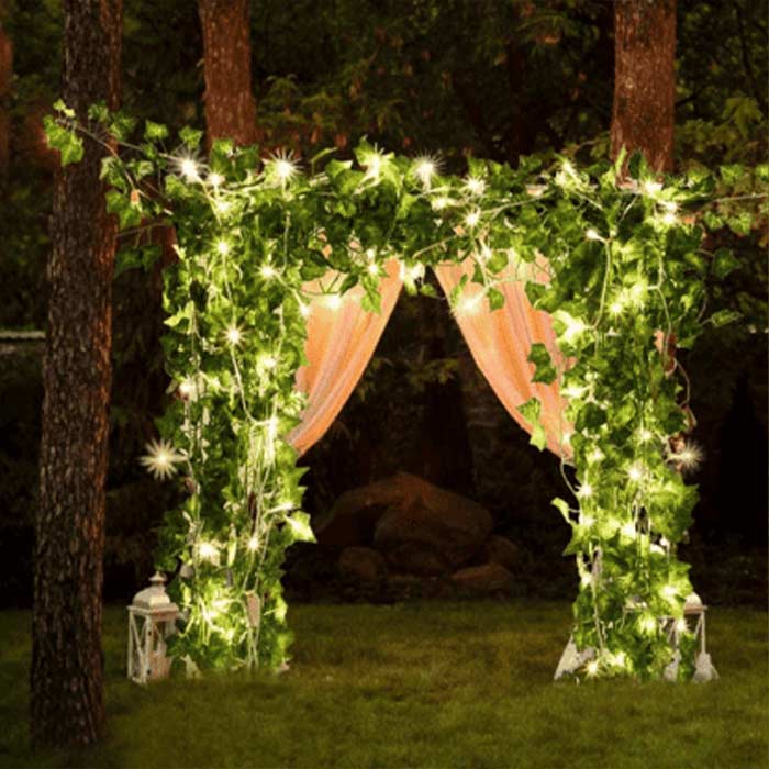 LeafLights, ukrasna traka sa zelenilom i 50 solarnih svjetala - Image 2