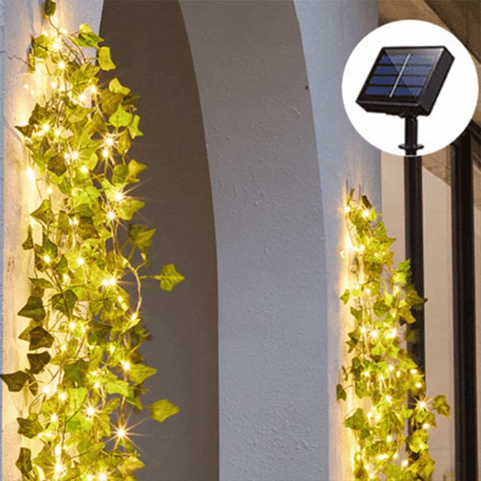 LeafLights, ukrasna traka sa zelenilom i 50 solarnih svjetala - Image 4