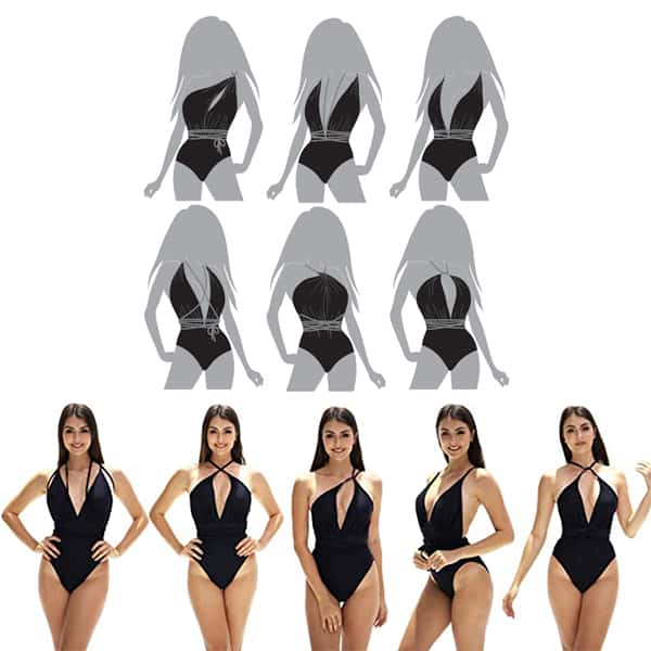 Monokini, jednodijelni podstavljeni kupaći kostim koji se može nositi na razne načine - Image 6