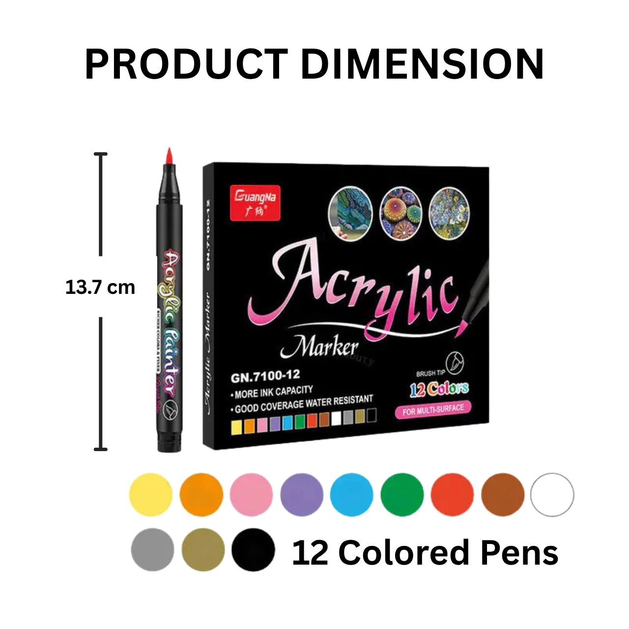 PaintAcrylic, akrilni markeri (12 komada) - Image 3