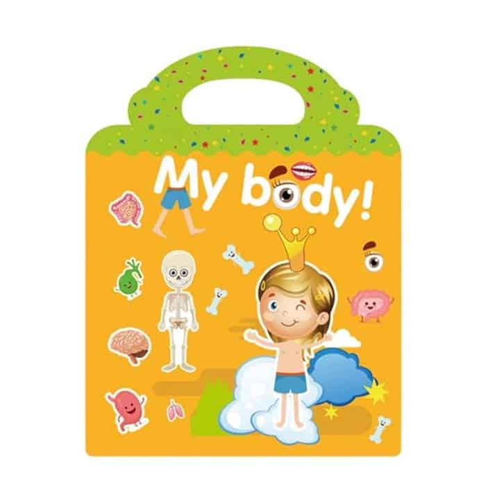 SmartStickers, set od 2 edukativne knjige sa slikama i naljepnicama (dijelovi tijela i karta svijeta) - Image 3