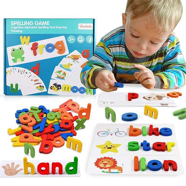 WoodLetters, 80-dijelni set drvenih slova i karata za učenje slova i engleskih riječi - Image 5