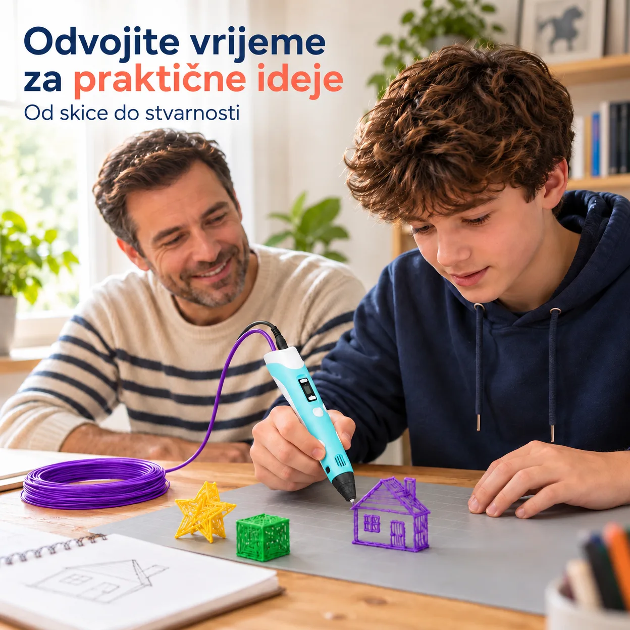 3Dpen, inovativna olovka za izradu 3D crteža u 3 različite boje - Image 6