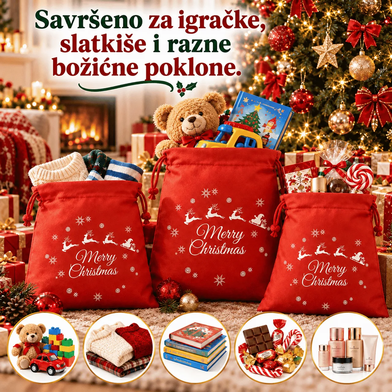 Za igračke, slatkiše i sve vrste božićnih darova