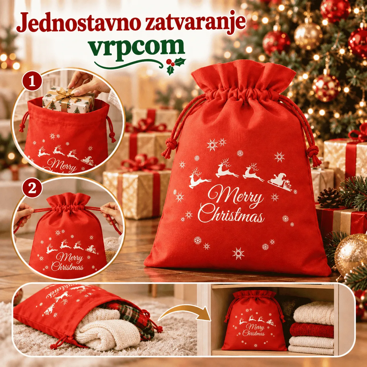 Jednostavno zatvaranje vezicom i mogućnost ponovne upotrebe