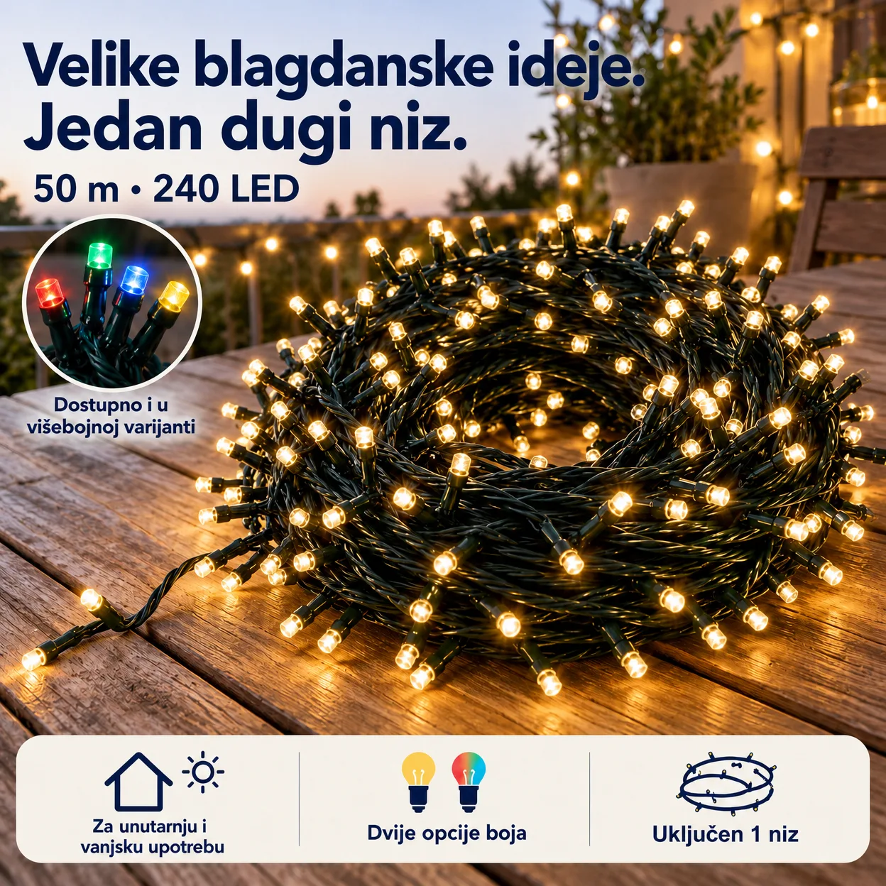 50mLL Festivski lanac svjetla - Image 1