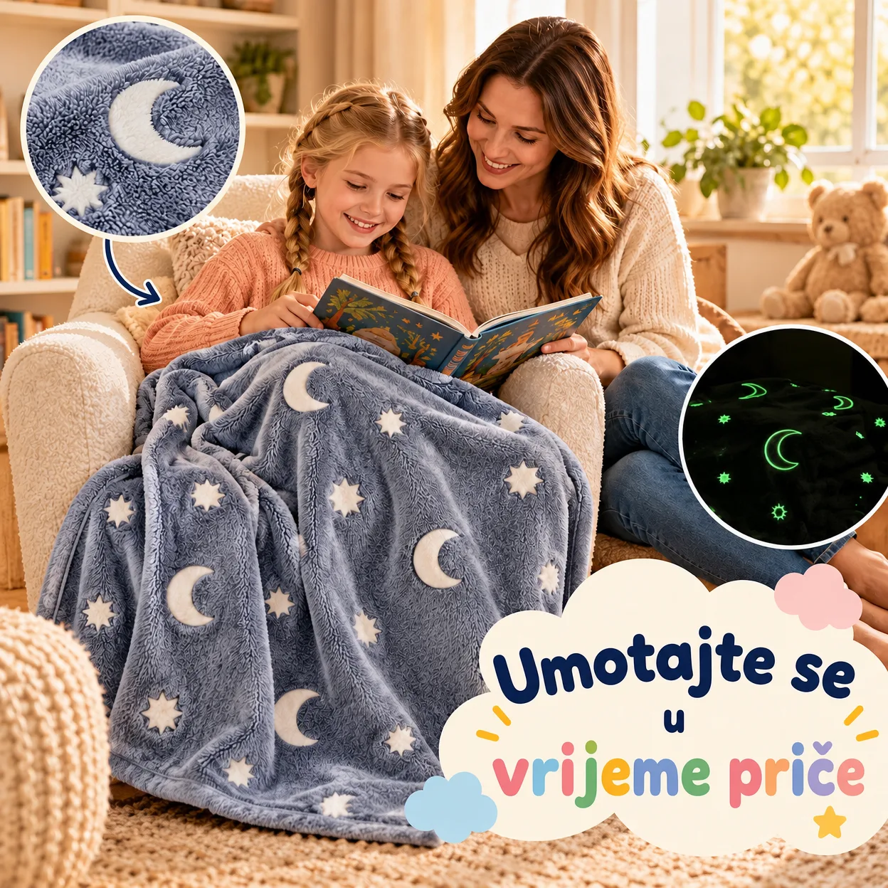 BlanketStar, čarobna dječja deka koja svijetli u mraku - Image 5