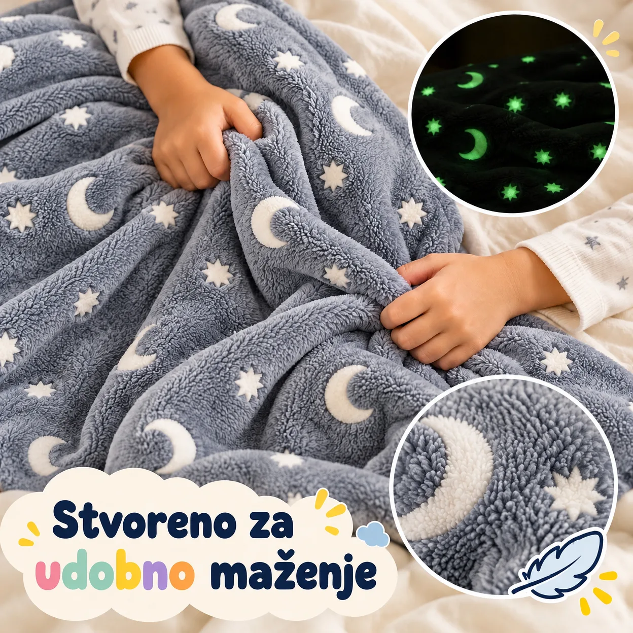 BlanketStar, čarobna dječja deka koja svijetli u mraku - Image 7