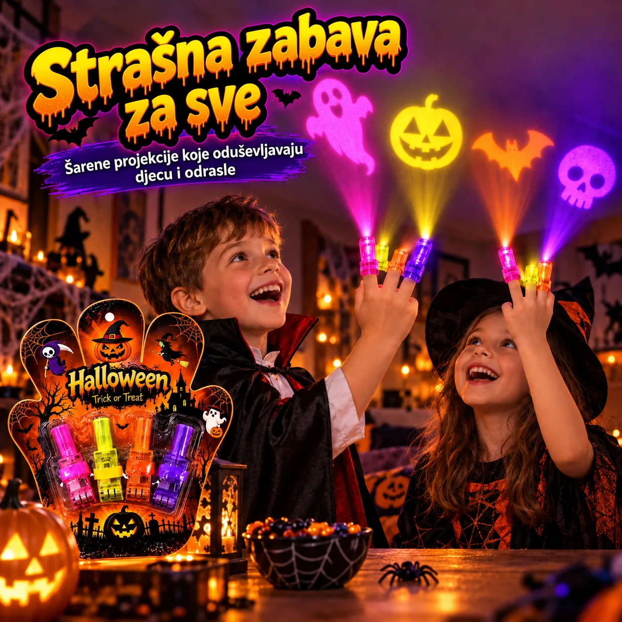LED projektori za prste – Noć vještica, FingerLights - Image 5