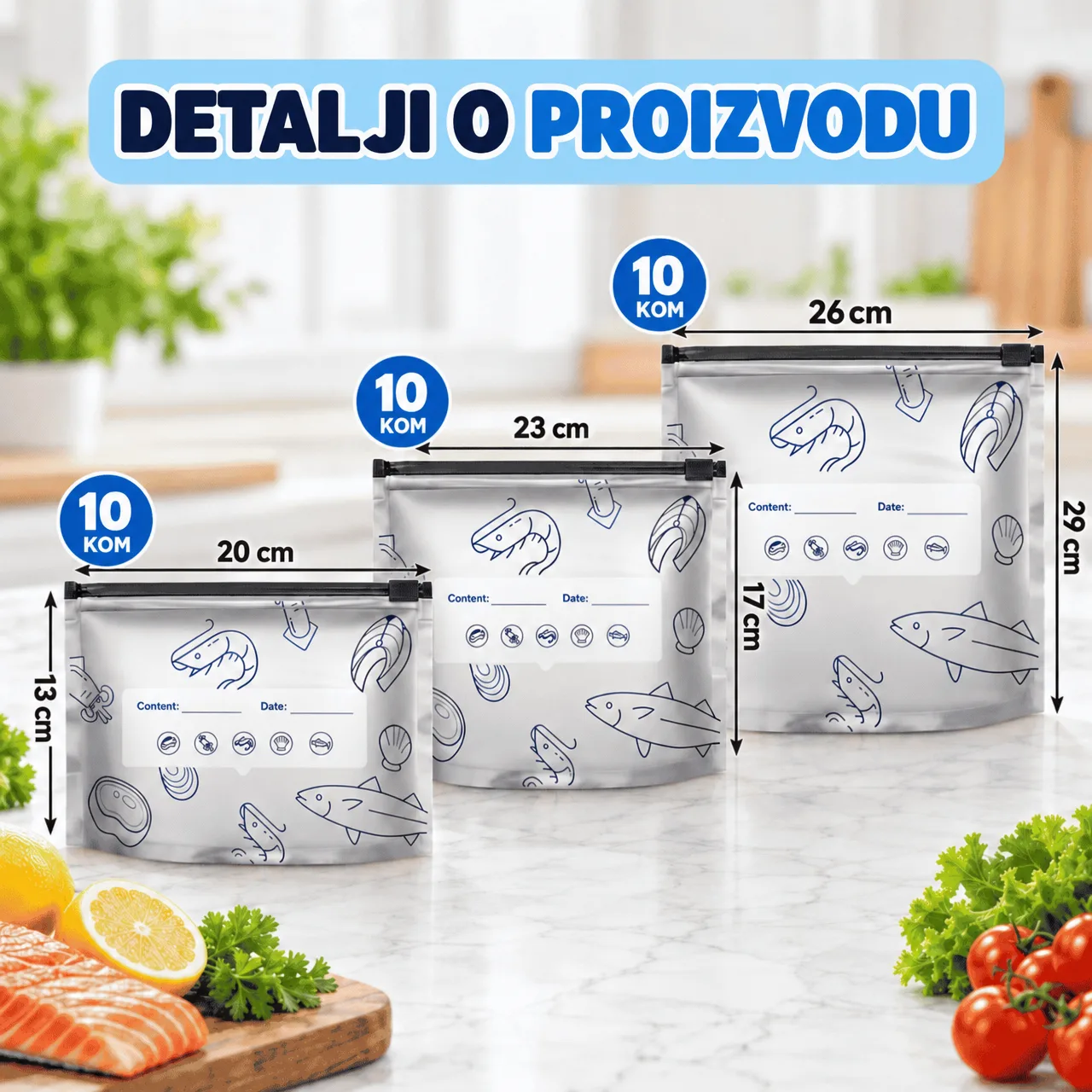 Vrećice za čuvanje hrane (30 kom.), FreshBags - Image 3