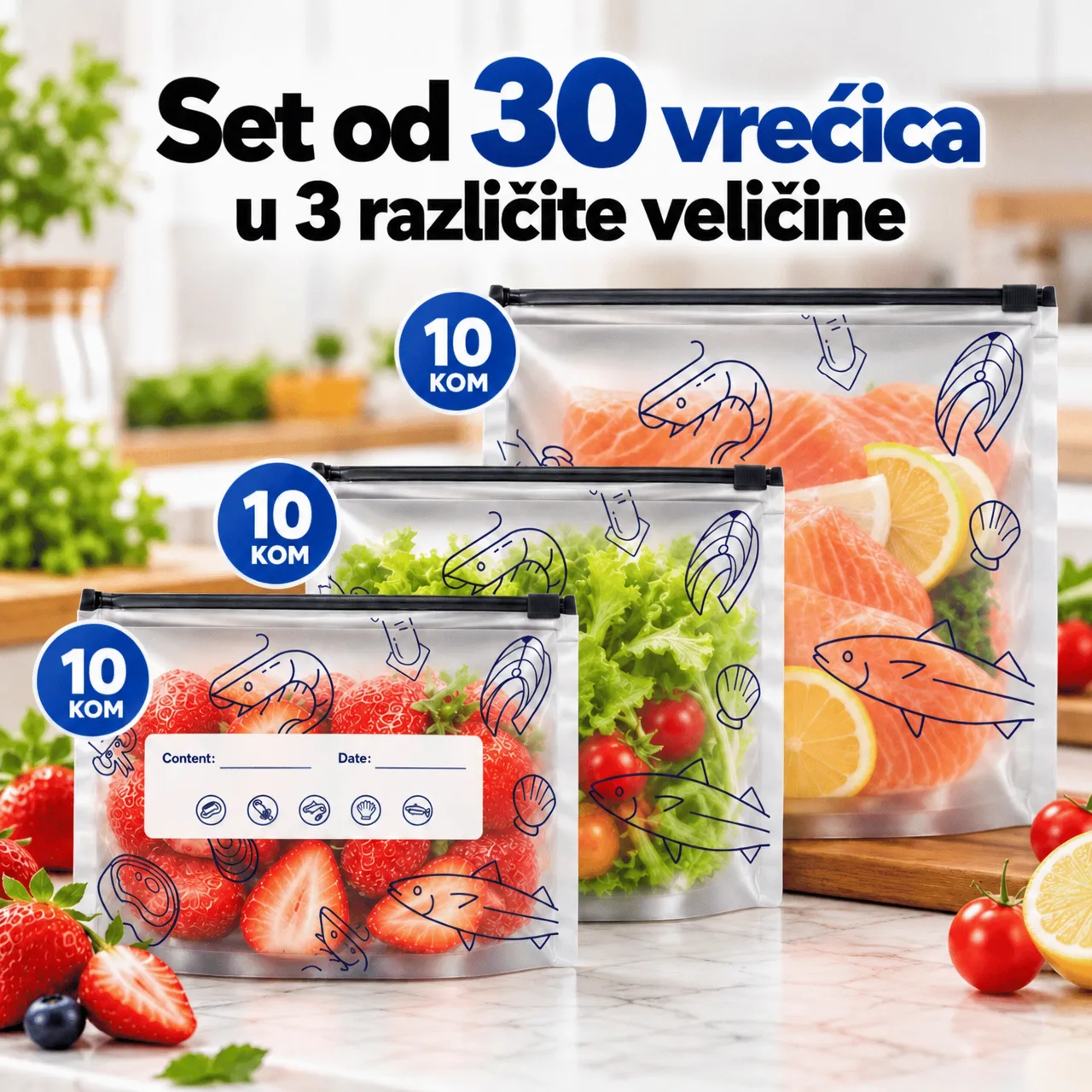 Čak 30 vrećica u 3 različite veličine