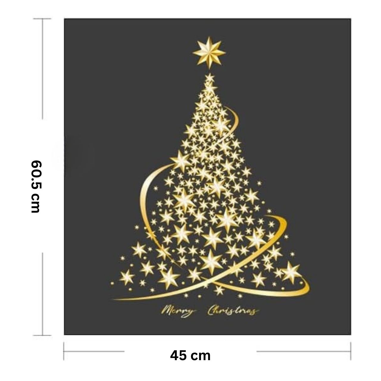 GoldenTree, božićne naljepnice za prozore u zlatu (2 kom) - Image 6