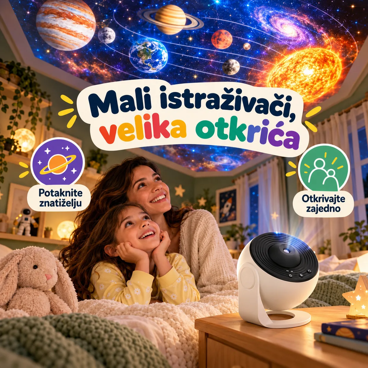 Planetarij, noćni projektor koji prikazuje 12 različitih vrsta galaksija, zviježđa i planeta - Image 4