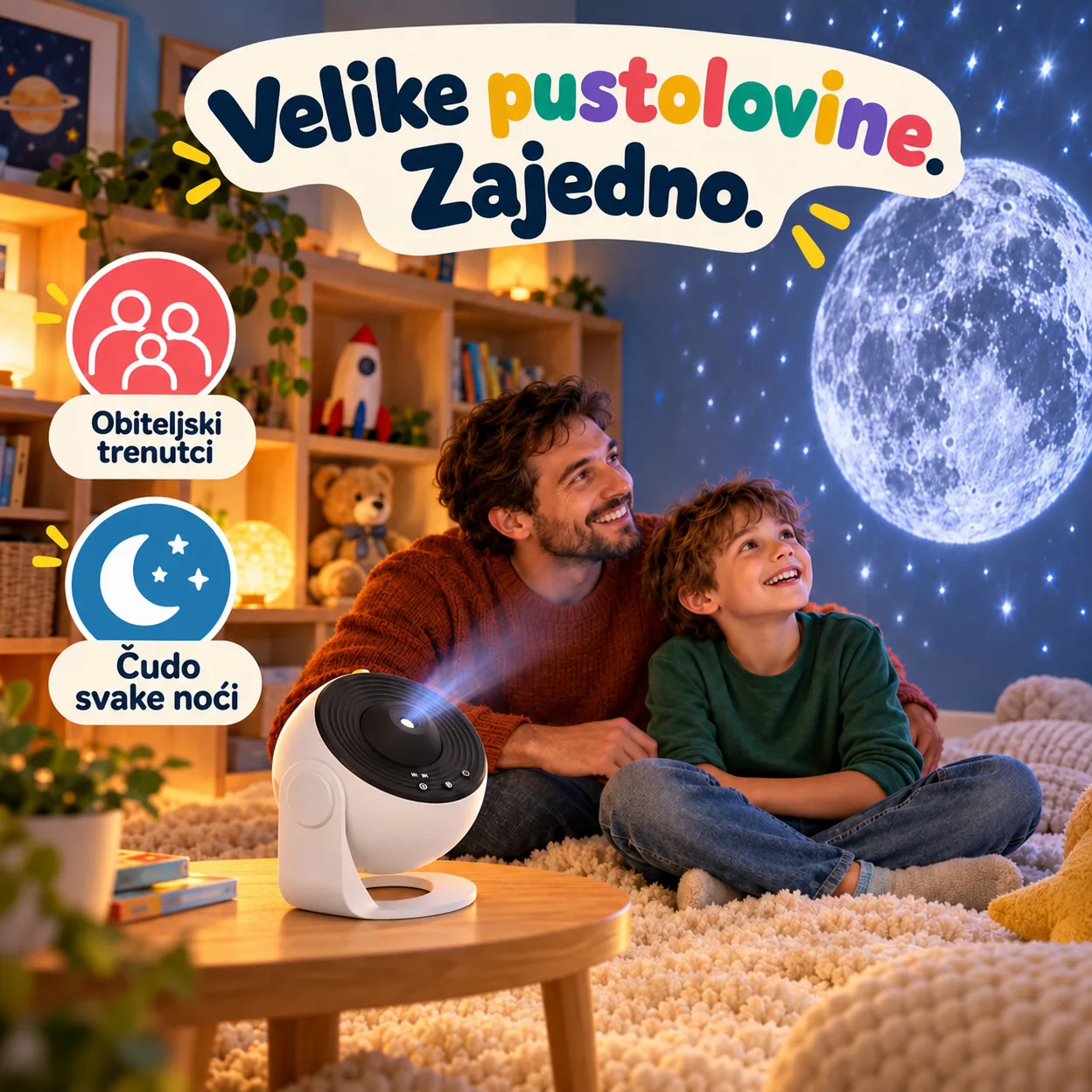 Planetarij, noćni projektor koji prikazuje 12 različitih vrsta galaksija, zviježđa i planeta - Image 6