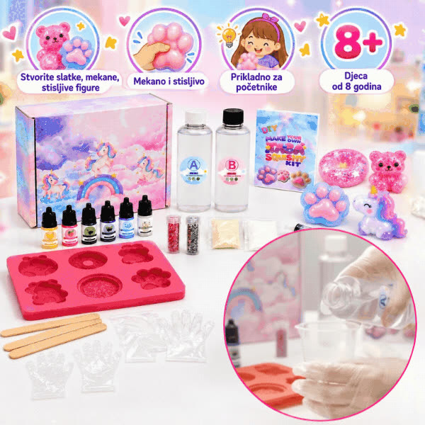 Komplet za izradu DIY figurica, SquishyMaker - video