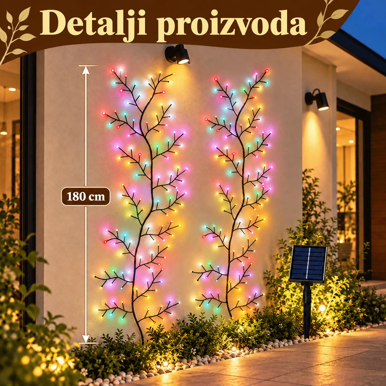 Solarna LED svjetleća grana, VineLight - Image 3